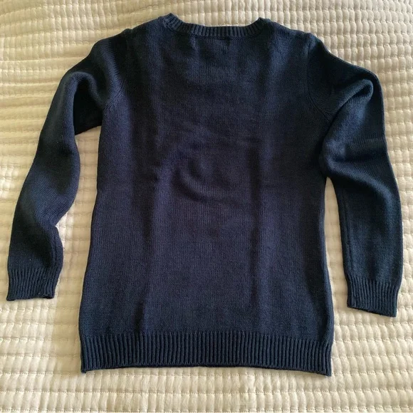 Holiday “Bah, Humpug!” sweater | Navy blue | Small - Picture 6 of 9